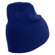 Licensed 82nd Airborne Military Embroidered 8 Inch Knitted Short Beanie - Royal OSFM