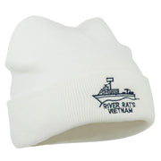 River Rats Vietnam Embroidered Long Beanie