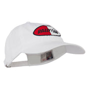 Rally Fan Race Badge Embroidered Washed Cap