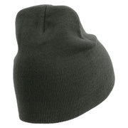 Licensed 82nd Airborne Military Embroidered 8 Inch Knitted Short Beanie - Dk-Grey OSFM