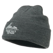 River Rats Vietnam Embroidered Long Beanie