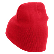 Licensed 82nd Airborne Military Embroidered 8 Inch Knitted Short Beanie - Red OSFM