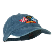 Race Series Flags Embroidered Washed Cap