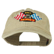 Race Series Flags Embroidered Washed Cap