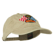 Race Series Flags Embroidered Washed Cap