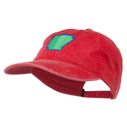 Arkansas State Map Embroidered Washed Cotton Cap