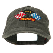 Race Series Flags Embroidered Washed Cap