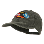 Race Series Flags Embroidered Washed Cap