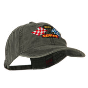 Race Series Flags Embroidered Washed Cap