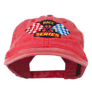 Race Series Flags Embroidered Washed Cap