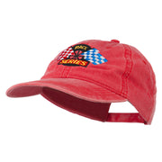 Race Series Flags Embroidered Washed Cap