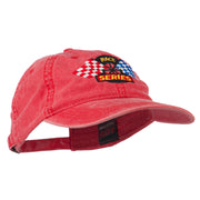 Race Series Flags Embroidered Washed Cap