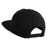 Mini Rose Patched Wool Blend Prostyle Snapback Cap - Black OSFM