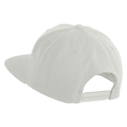 Mini Rose Patched Wool Blend Prostyle Snapback Cap - Natural OSFM