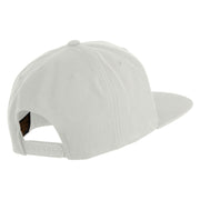 Mini Rose Patched Wool Blend Prostyle Snapback Cap - Natural OSFM