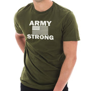 Army Strong Graphic Design Unisex Short Sleeve Cotton Jersey T-Shirt