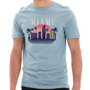 Retro Miami Graphic Design Deluxe Jersey T-Shirt