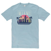 Retro Miami Graphic Design Deluxe Jersey T-Shirt