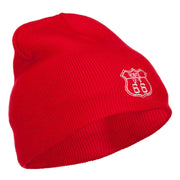 US Route 66 Embroidered Short Beanie