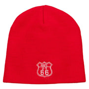 US Route 66 Embroidered Short Beanie