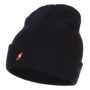 Mini Rocket Embroidered Long Beanie