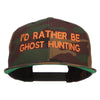 I'd Rather Ghost Hunting Embroidered Camo Cap