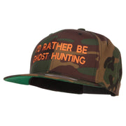 I'd Rather Ghost Hunting Embroidered Camo Cap