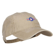 Star with Ribbon Embroidered Washed Cap