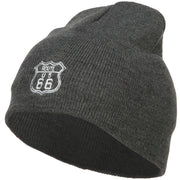 US Route 66 Embroidered Short Beanie