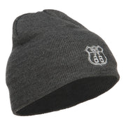 US Route 66 Embroidered Short Beanie