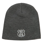 US Route 66 Embroidered Short Beanie