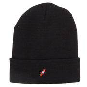 Mini Rocket Embroidered Long Beanie