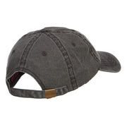 Star with Ribbon Embroidered Washed Cap