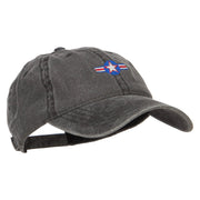 Star with Ribbon Embroidered Washed Cap