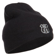 US Route 66 Embroidered Short Beanie