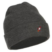 Mini Rocket Embroidered Long Beanie