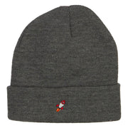 Mini Rocket Embroidered Long Beanie