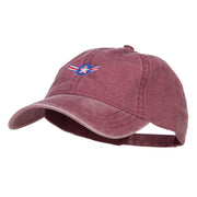 Star with Ribbon Embroidered Washed Cap