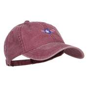 Star with Ribbon Embroidered Washed Cap