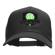 Tennis Ball Logo Embroidered Cotton Twill Mesh Cap