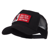 Army Rectangle Military Patched Mesh Cap