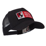 Army Rectangle Military Patched Mesh Cap