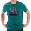 Retro Miami Graphic Design Deluxe Jersey T-Shirt