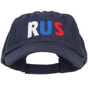 Russia RUS Flag Embroidered Low Profile Cap