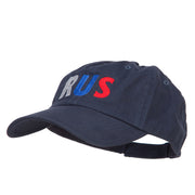 Russia RUS Flag Embroidered Low Profile Cap