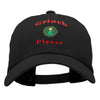 Grinch Please Embroidered Pigment Dyed Cotton Cap