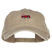 Mini Fire Truck Embroidered Washed Cap