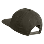Cluster Mushroom Embroidered 5 Panel Cotton High Profile Flat Bill Unstructured Cap - Olive OSFM