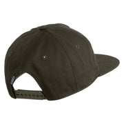 Cluster Mushroom Embroidered 5 Panel Cotton High Profile Flat Bill Unstructured Cap - Olive OSFM