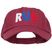 Russia RUS Flag Embroidered Low Profile Cap